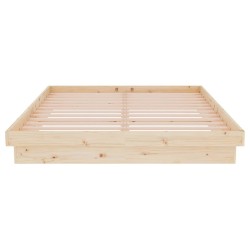 Cadre de lit Bois massif 140x200 cm 