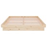 Cadre de lit Bois massif 140x200 cm 