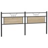 Tête de lit chêne sonoma 193 cm bois d'ingénierie et acier 