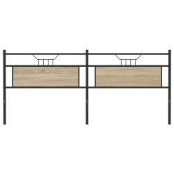 Tête de lit chêne sonoma 193 cm bois d'ingénierie et acier 
