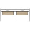 Tête de lit chêne sonoma 193 cm bois d'ingénierie et acier 