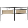 Tête de lit chêne sonoma 193 cm bois d'ingénierie et acier 