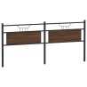 Tête de lit chêne marron 193 cm bois d'ingénierie et acier 