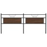 Tête de lit chêne marron 193 cm bois d'ingénierie et acier 