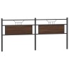 Tête de lit chêne marron 193 cm bois d'ingénierie et acier 