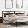 Tête de lit chêne fumé 193 cm bois d'ingénierie et acier 