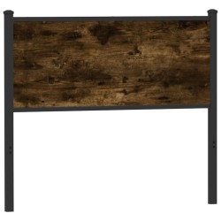 Tête de lit chêne fumé 107 cm bois d'ingénierie et acier 