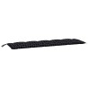 Coussins de banc de jardin lot de 2 motif à carreaux noir 