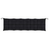 Coussins de banc de jardin lot de 2 motif à carreaux noir 
