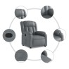 Fauteuil inclinable Gris Similicuir 