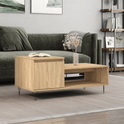 Table basse Chêne sonoma 100x50x45 cm Bois d'ingénierie 