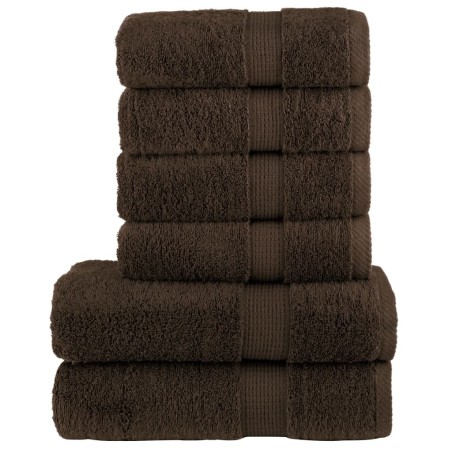 Ensemble de serviettes de qualité supérieure SOLUND 6pcs marron 