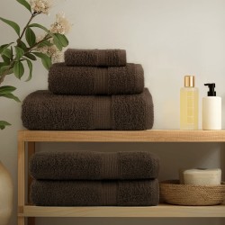 Ensemble de serviettes de qualité supérieure SOLUND 6pcs marron 