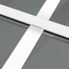 Porte intérieure 83x201,5 cm Blanc Verre ESG et aluminium 
