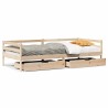 Lit de jour avec tiroirs sans matelas 80x200 cm bois massif 