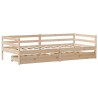 Lit de jour avec tiroirs sans matelas 80x200 cm bois massif 