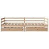 Lit de jour avec tiroirs sans matelas 80x200 cm bois massif 
