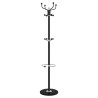 Porte-manteau avec porte-parapluie noir fer enduit de poudre 