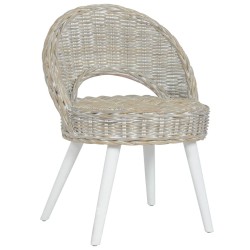 Chaise de canapé rotin kubu blanc 