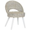 Chaise de canapé rotin kubu blanc 