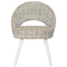 Chaise de canapé rotin kubu blanc 