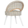 Chaise de canapé rotin kubu blanc 