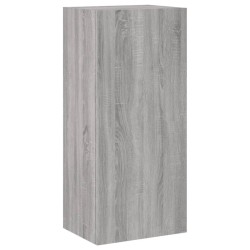 Meuble TV mural sonoma gris 40,5x30x90 cm bois d'ingénierie 