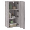 Meuble TV mural sonoma gris 40,5x30x90 cm bois d'ingénierie 