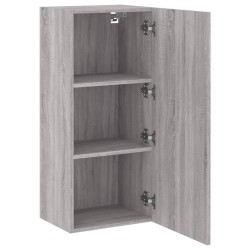 Meuble TV mural sonoma gris 40,5x30x90 cm bois d'ingénierie 
