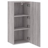 Meuble TV mural sonoma gris 40,5x30x90 cm bois d'ingénierie 