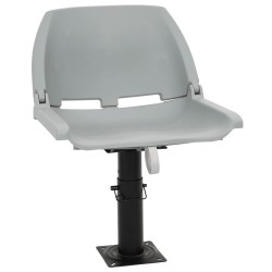Ensemble de sièges de bateau pliables 4 pcs sans coussin gris 