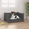 Lit pour chien Gris 55,5x45,5x28 cm Bois massif de pin 