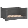 Lit pour chien Gris 55,5x45,5x28 cm Bois massif de pin 