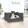 Lit pour chien Gris 55,5x45,5x28 cm Bois massif de pin 