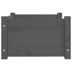 Lit pour chien Gris 55,5x45,5x28 cm Bois massif de pin 