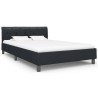 Cadre de lit sans matelas noir similicuir 120x200 cm 