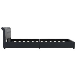 Cadre de lit sans matelas noir similicuir 120x200 cm 