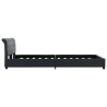 Cadre de lit sans matelas noir similicuir 120x200 cm 