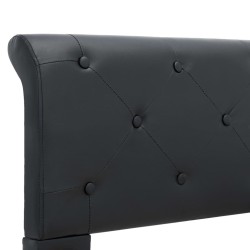 Cadre de lit sans matelas noir similicuir 120x200 cm 