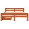 Cadre de lit sans matelas cire marron 140x190cm bois pin massif 