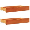 Cadre de lit sans matelas cire marron 140x190cm bois pin massif 