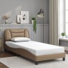 Cadre de lit sans matelas cappuccino 90x200 cm similicuir 