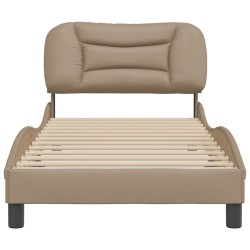 Cadre de lit sans matelas cappuccino 90x200 cm similicuir 