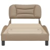 Cadre de lit sans matelas cappuccino 90x200 cm similicuir 
