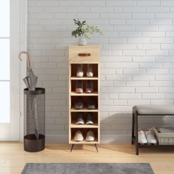 Armoire à chaussures chêne sonoma 30x35x105cm bois d'ingénierie 