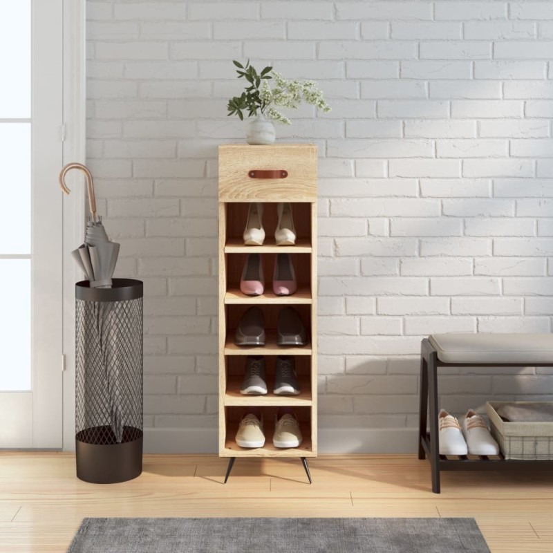 Armoire à chaussures chêne sonoma 30x35x105cm bois d'ingénierie Armoire à chaussures chêne sonoma 30x35x105cm bois d'ingénierie