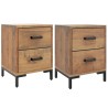 Tables de chevet 2 pcs 36x30x45 cm Bois de pin massif 