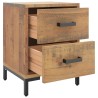 Tables de chevet 2 pcs 36x30x45 cm Bois de pin massif 