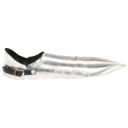 Solerets d'armure de chevalier médiéval GN Argenté Acier 