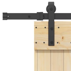 Porte coulissante et kit de quincaillerie 85x210 cm pin massif 